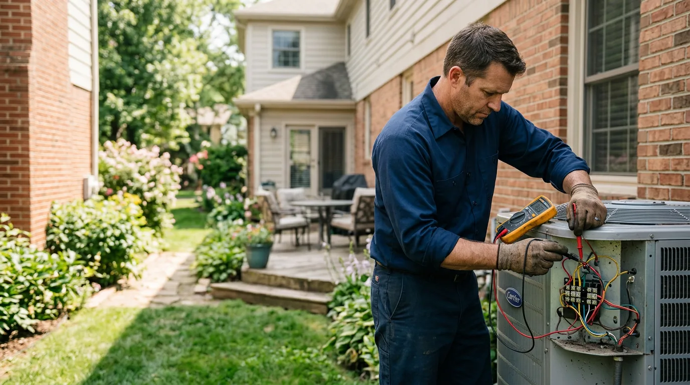 HVAC technician working near Huffman, TX